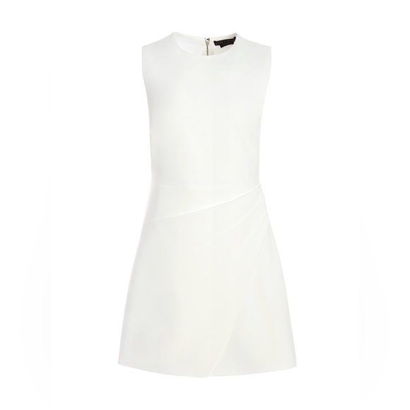Alice + Olivia Kelsey Asymmetrical Mini Dress in Off White - Picture 1 of 5